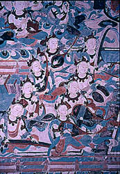 Detail of wall painting from Dunhuang, Mogao Cave 85e
