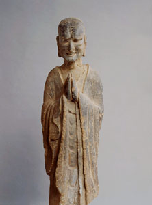 clay figure of Kasyapa from Maijishan Cave 87,