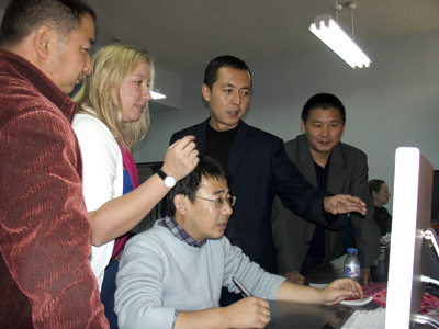Training at the Dunhuang Academy, October 2007